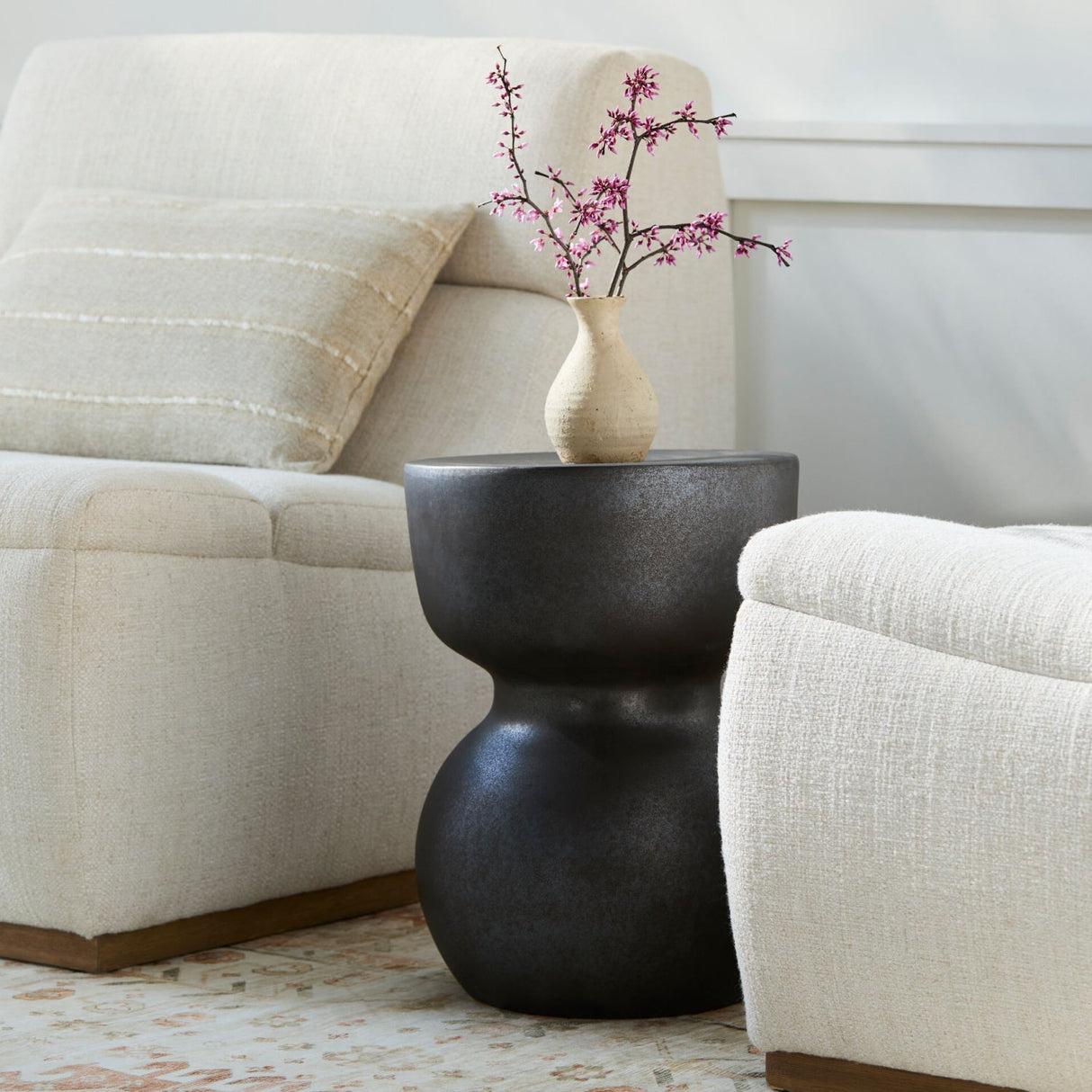 Modern European furniture - Hourglass Ceramic Garden Stool - www.oroa.com