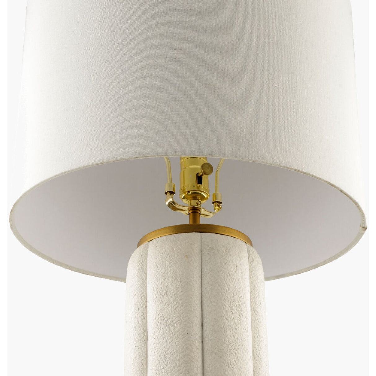Modern European furniture - Modern White Linen Table Lamp - www.oroa.com
