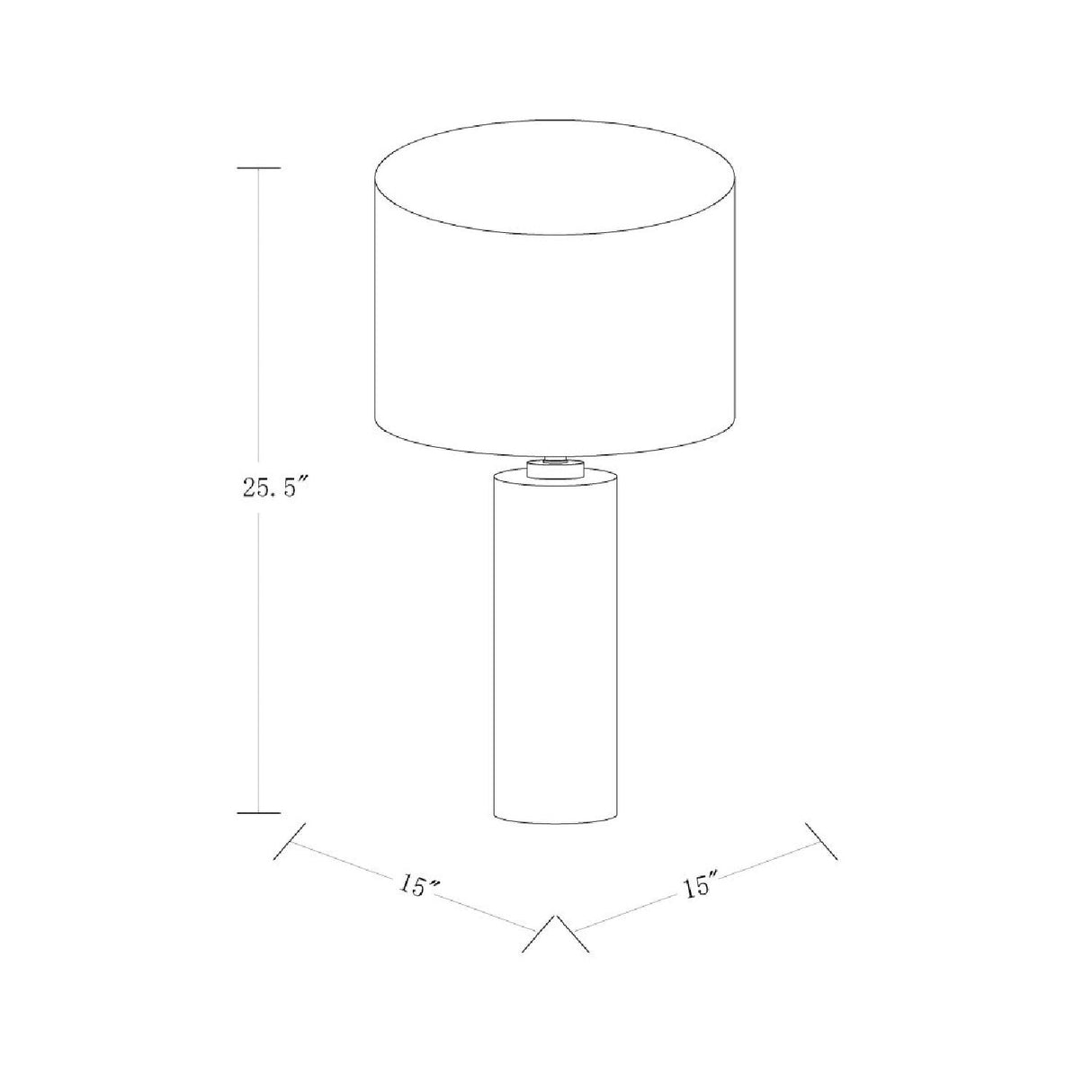 Modern European furniture - White Cylindrical Marble Table Lamp - www.oroa.com