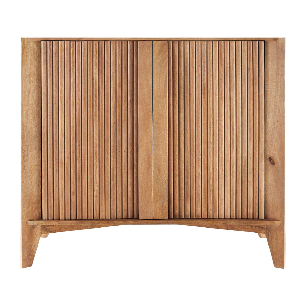 Modern European furniture - Reeded Mango Wood Cabinet - www.oroa.com