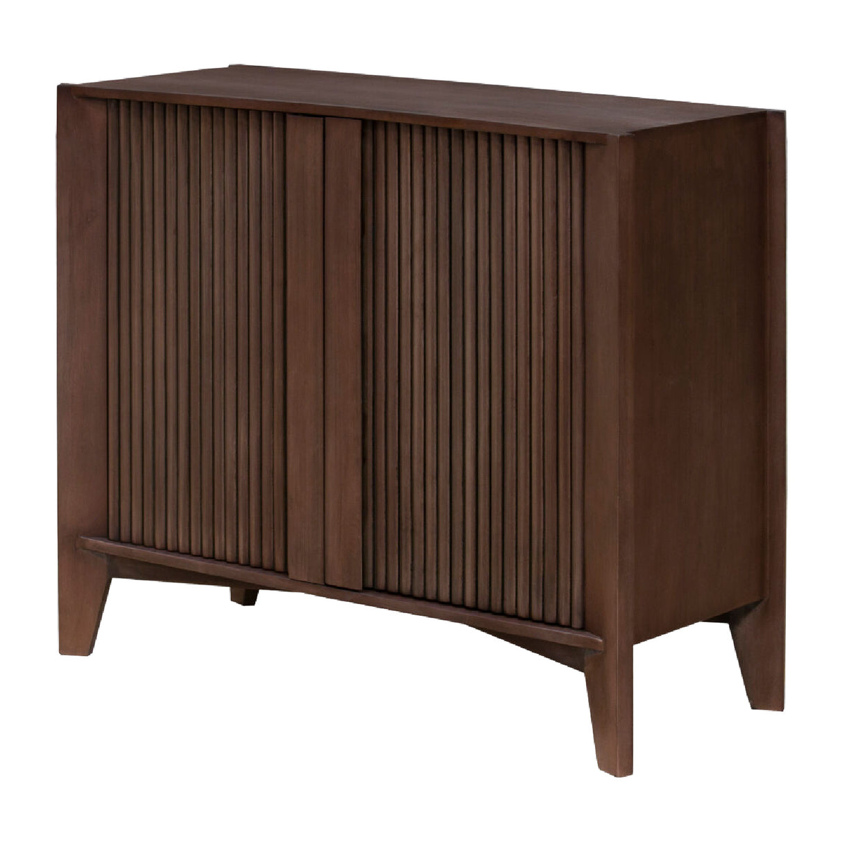 Modern European furniture - Reeded Mango Wood Cabinet - www.oroa.com
