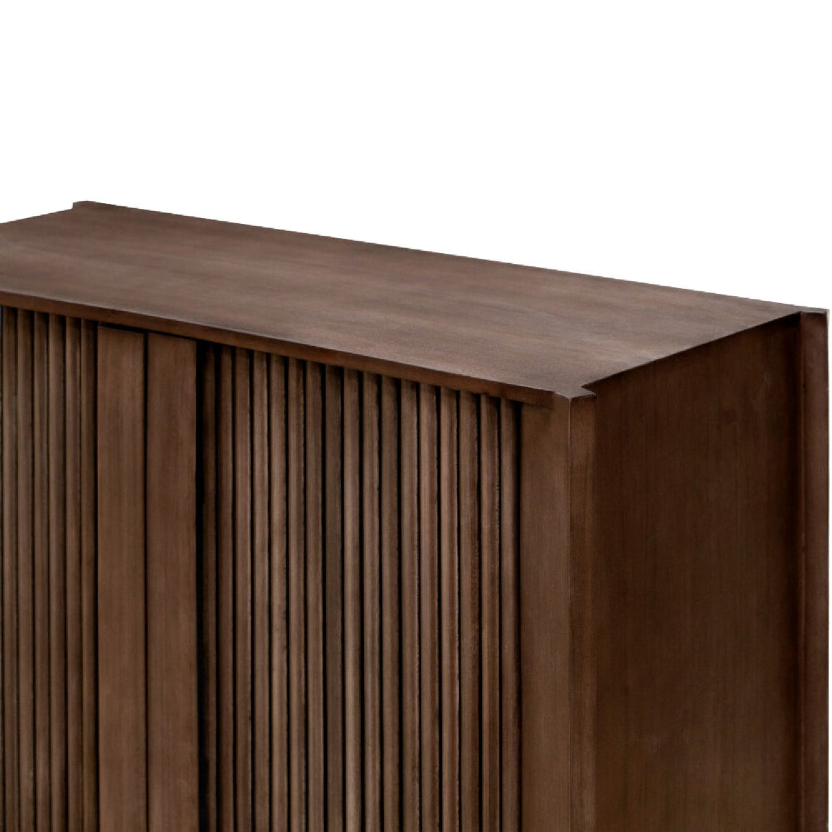 Modern European furniture - Reeded Mango Wood Cabinet - www.oroa.com
