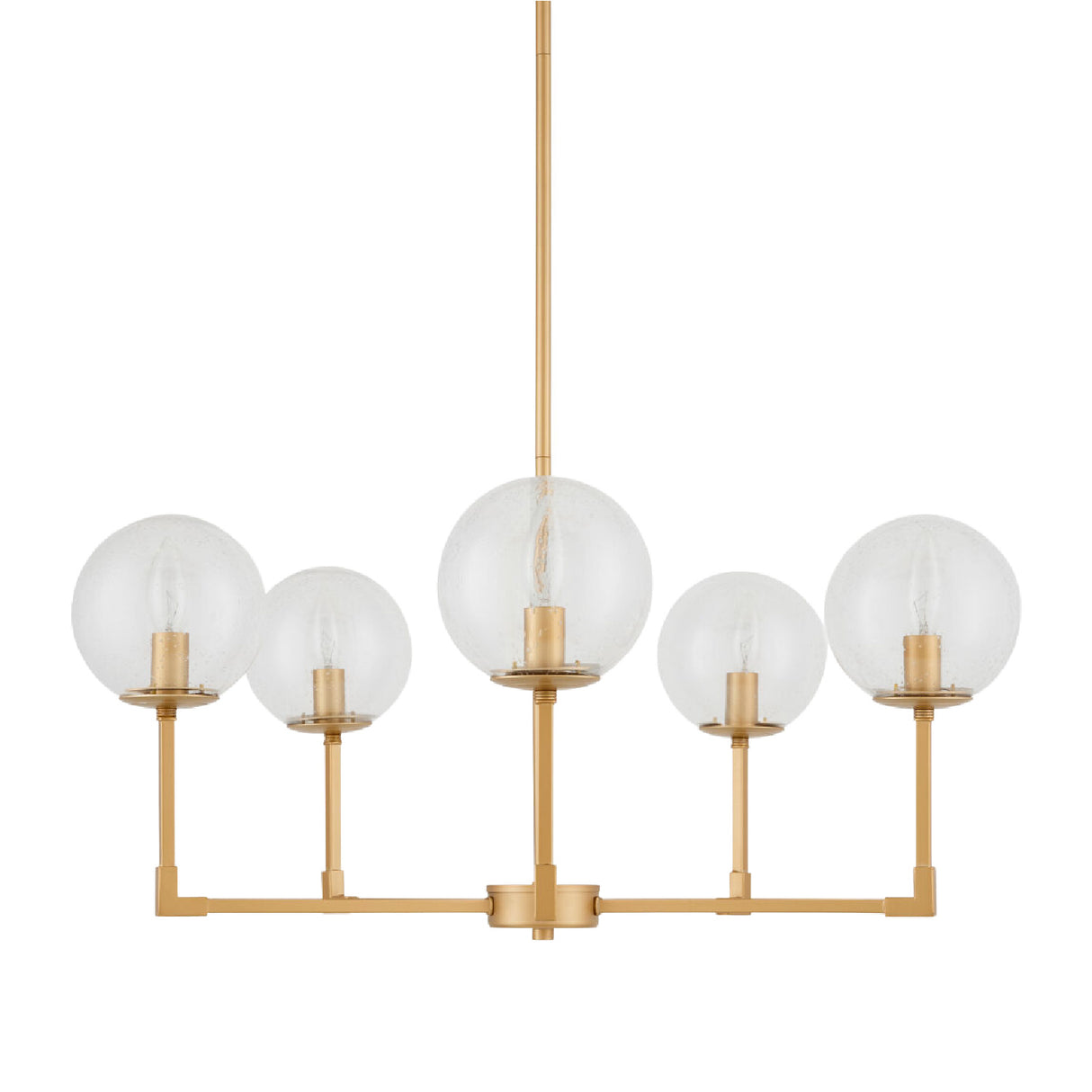 Modern European furniture - 5-Light Clear Glass Chandelier - www.oroa.com