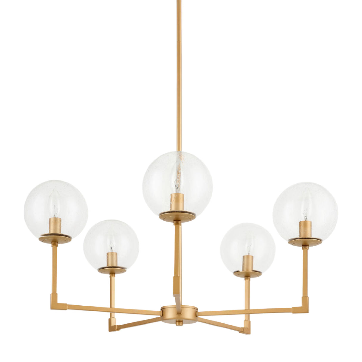 Modern European furniture - 5-Light Clear Glass Chandelier - www.oroa.com