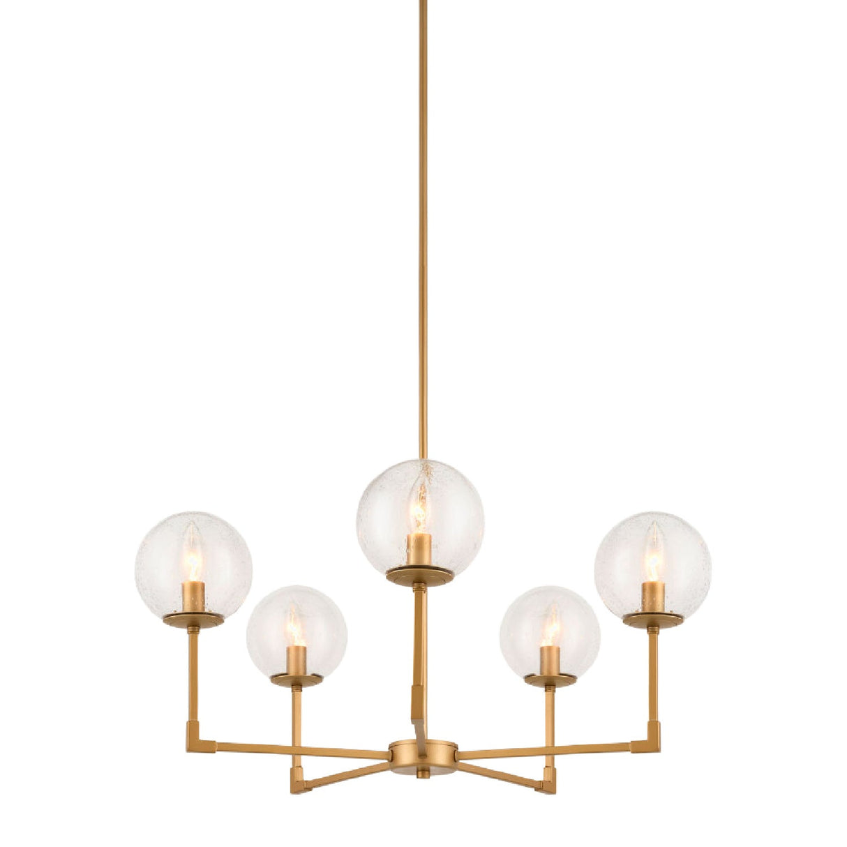 Modern European furniture - 5-Light Clear Glass Chandelier - www.oroa.com