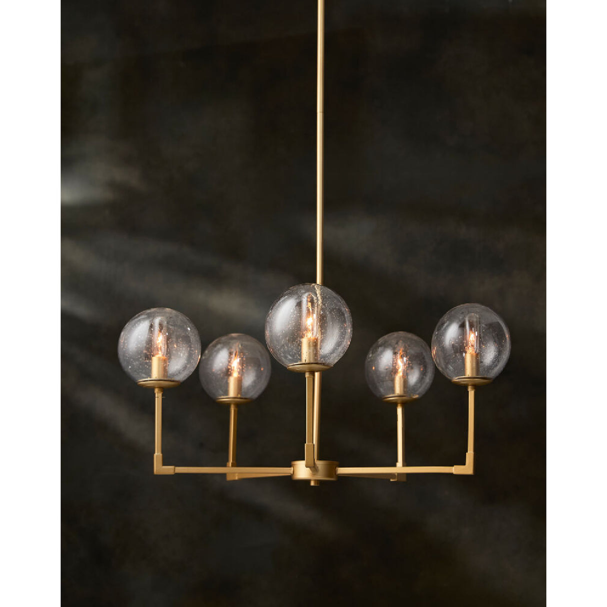 Modern European furniture - 5-Light Clear Glass Chandelier - www.oroa.com