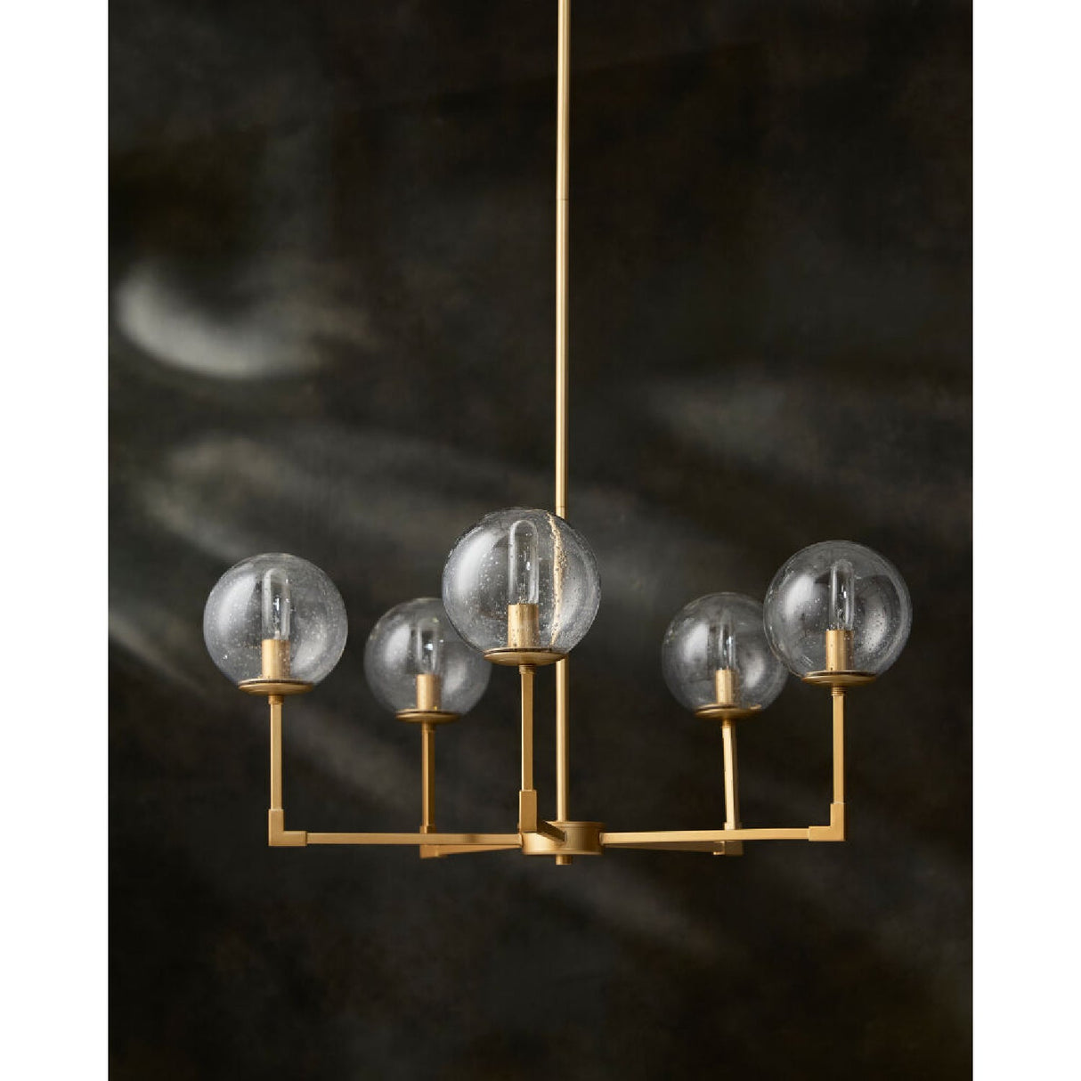 Modern European furniture - 5-Light Clear Glass Chandelier - www.oroa.com