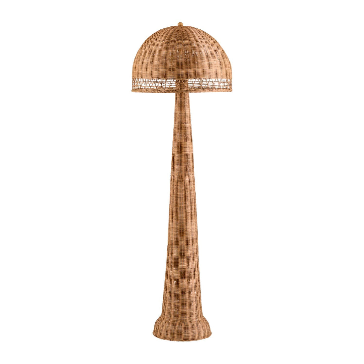 Modern European furniture - Natural Rattan Dome Floor Lamp - www.oroa.com