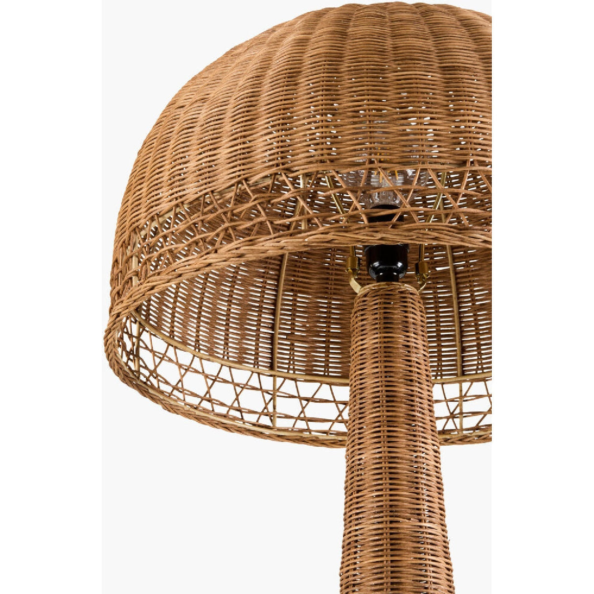 Modern European furniture - Natural Rattan Dome Floor Lamp - www.oroa.com