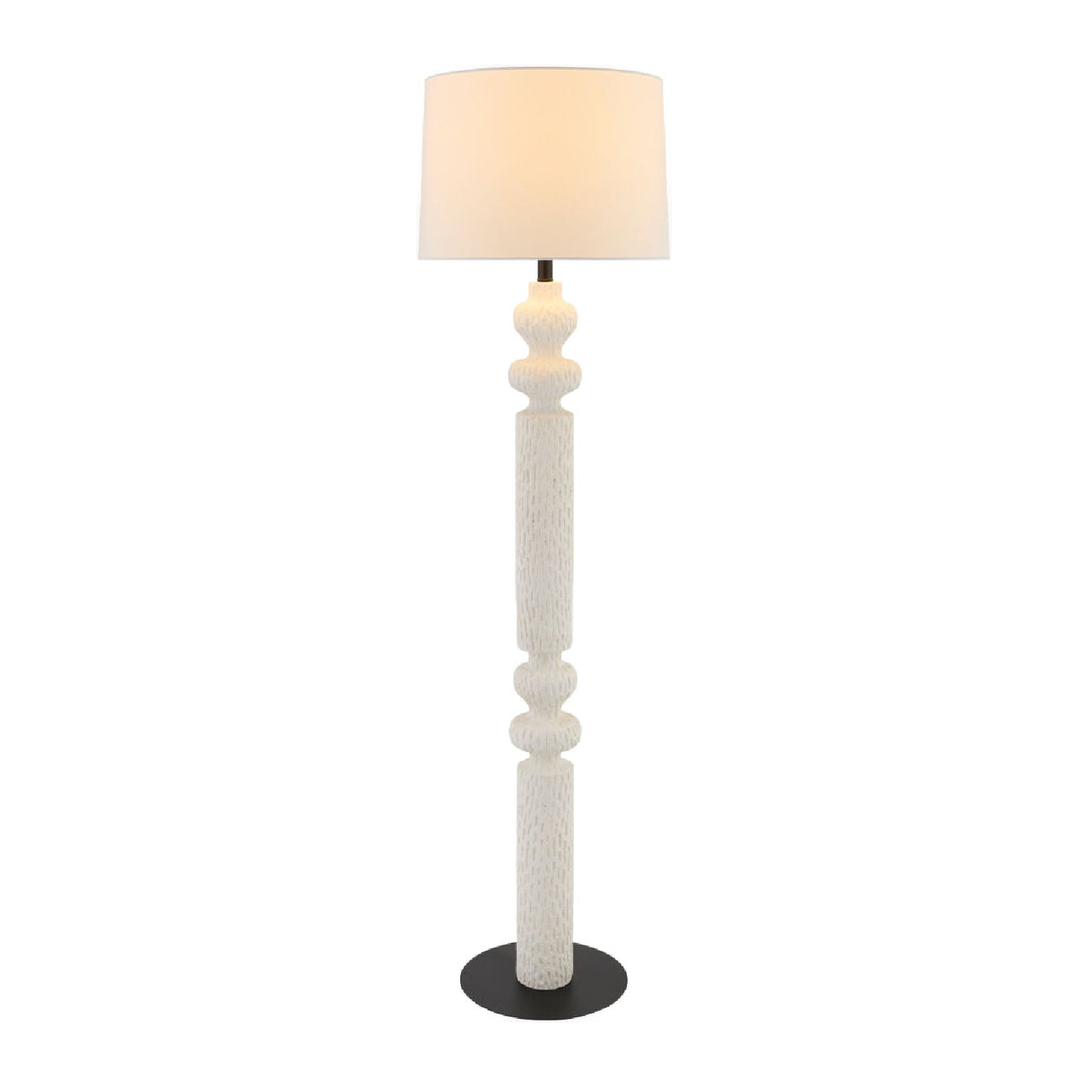 Modern European furniture - Lacquered White Accent Floor Lamp - www.oroa.com