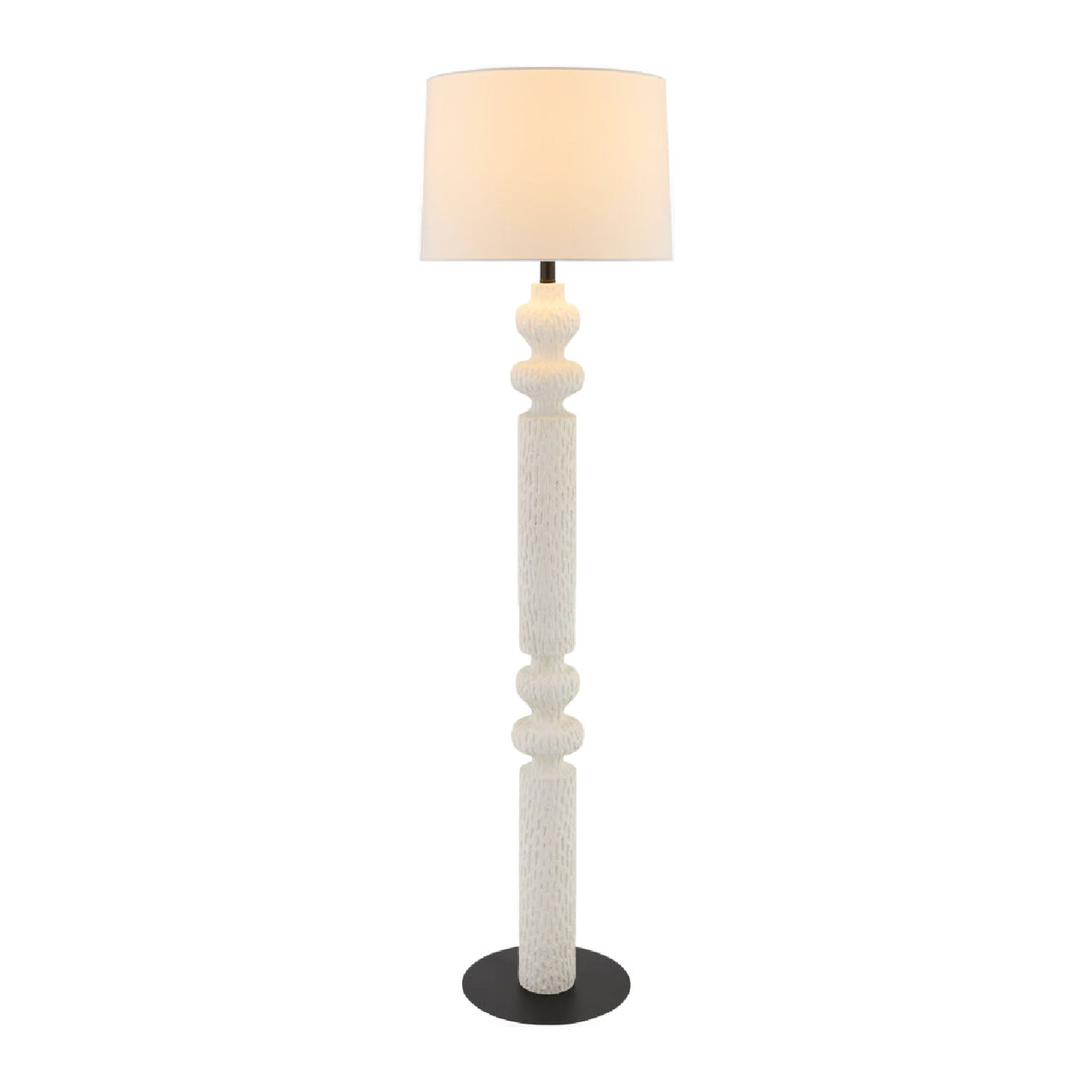 Modern European furniture - Lacquered White Accent Floor Lamp - www.oroa.com