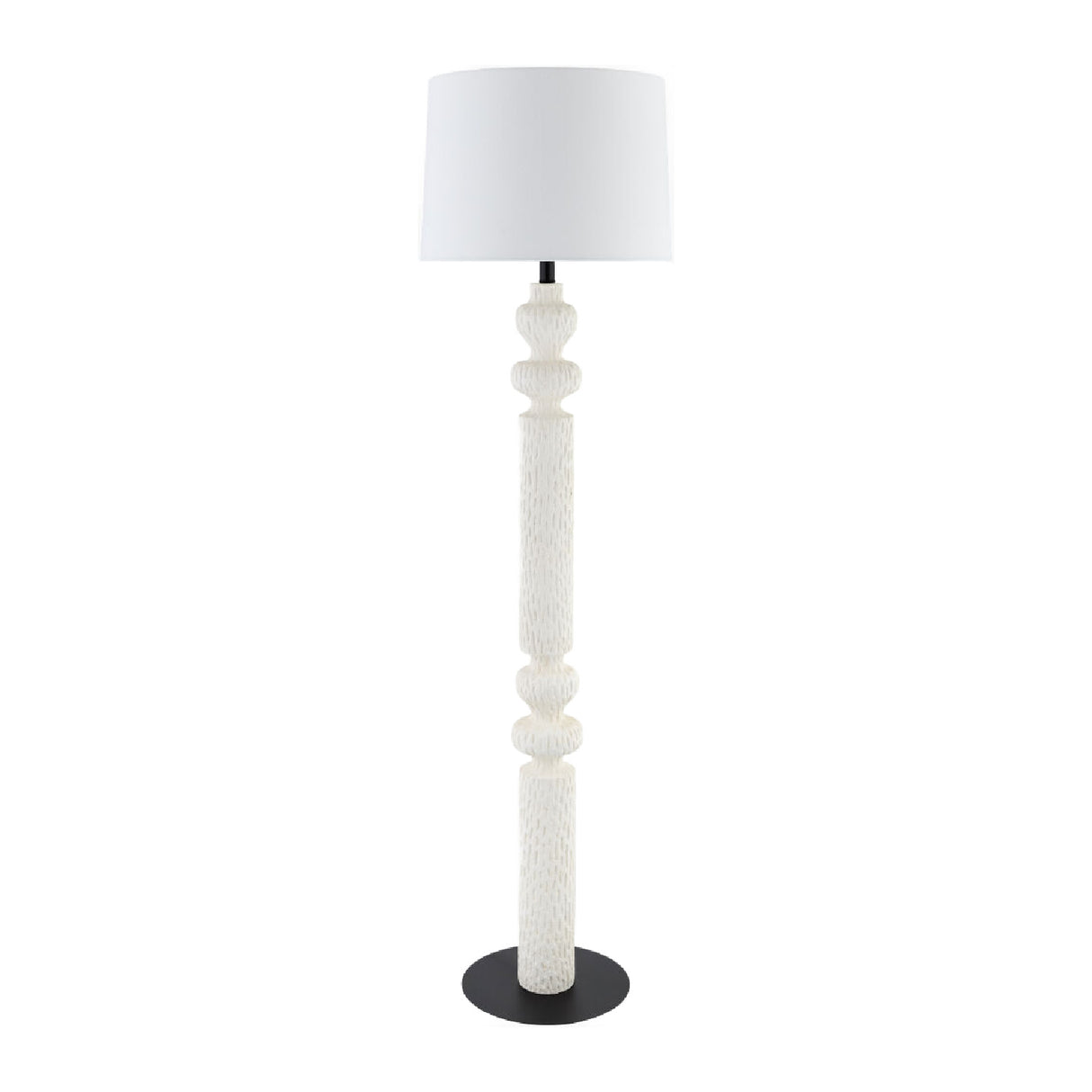 Modern European furniture - Lacquered White Accent Floor Lamp - www.oroa.com