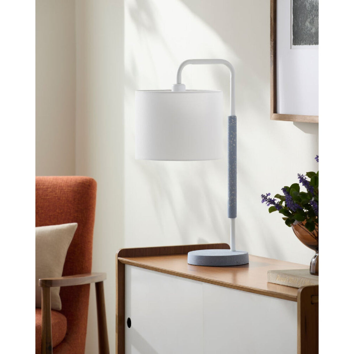 Modern European furniture - Gooseneck Linen Accent Table Lamp - www.oroa.com