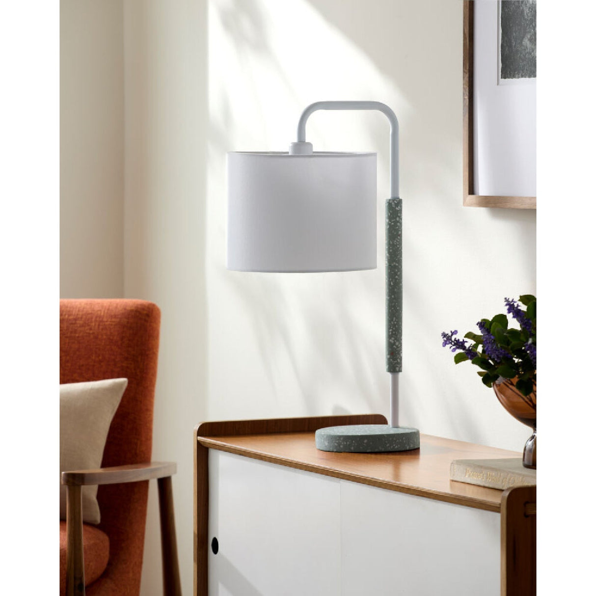 Modern European furniture - Gooseneck Linen Accent Table Lamp - www.oroa.com