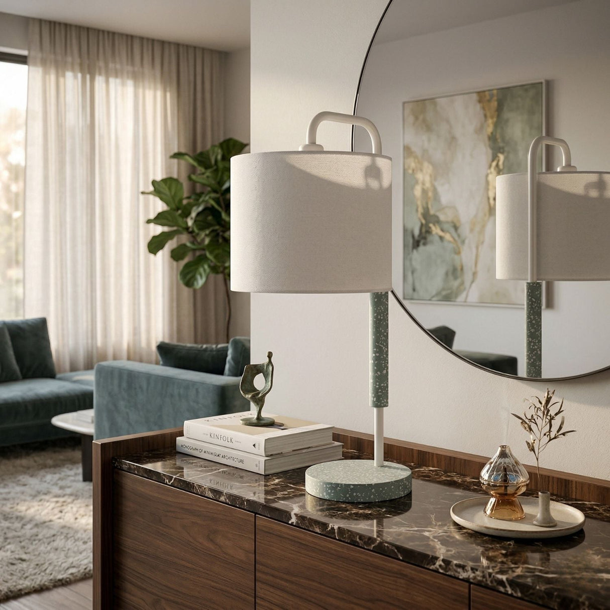 Modern European furniture - Gooseneck Linen Accent Table Lamp - www.oroa.com