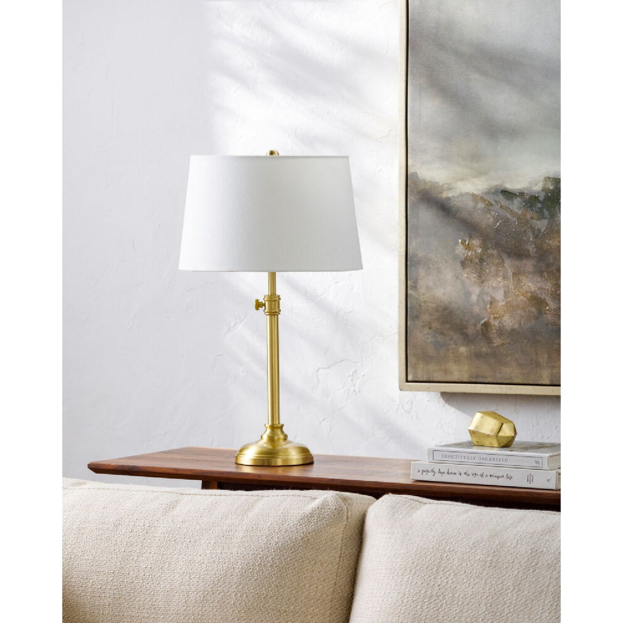 Modern European furniture - Iron Base Linen Table Lamp - www.oroa.com