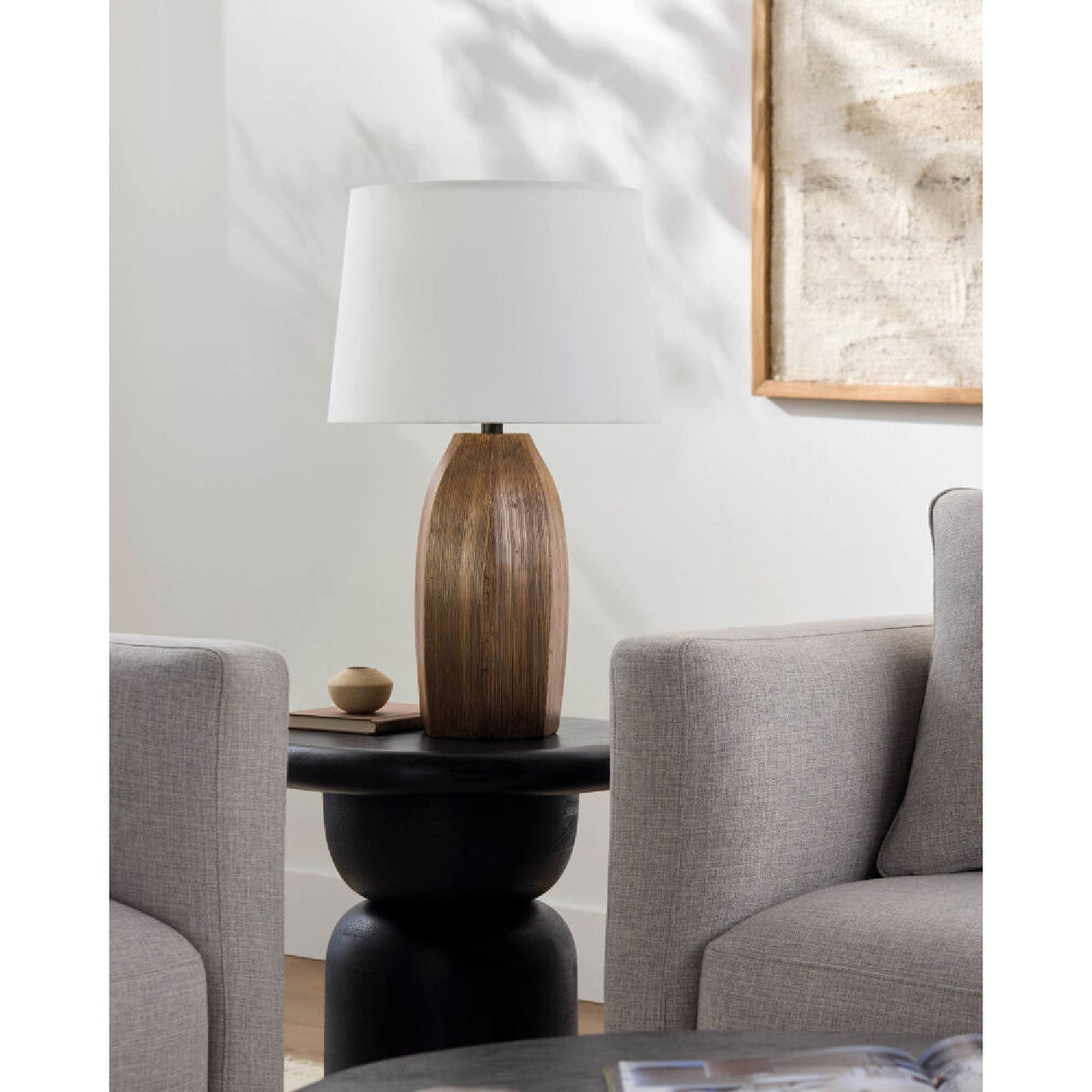 Modern European furniture - Brown Paper Accent Table Lamp - www.oroa.com