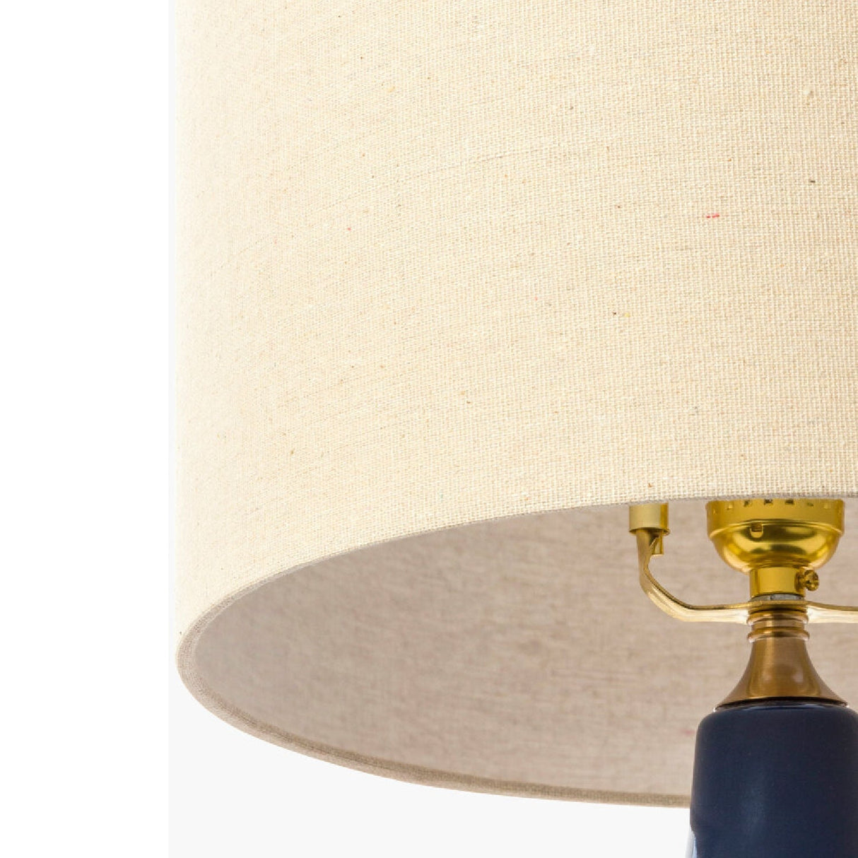 Modern European furniture - Drum Linen Ceramic Table Lamp - www.oroa.com