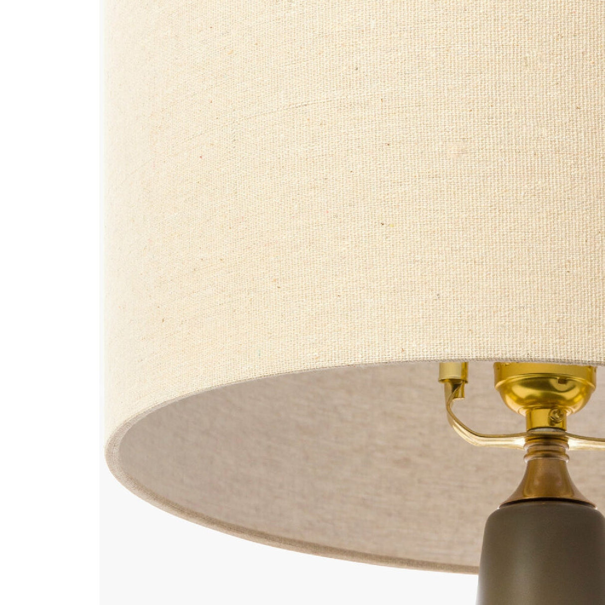 Modern European furniture - Drum Linen Ceramic Table Lamp - www.oroa.com
