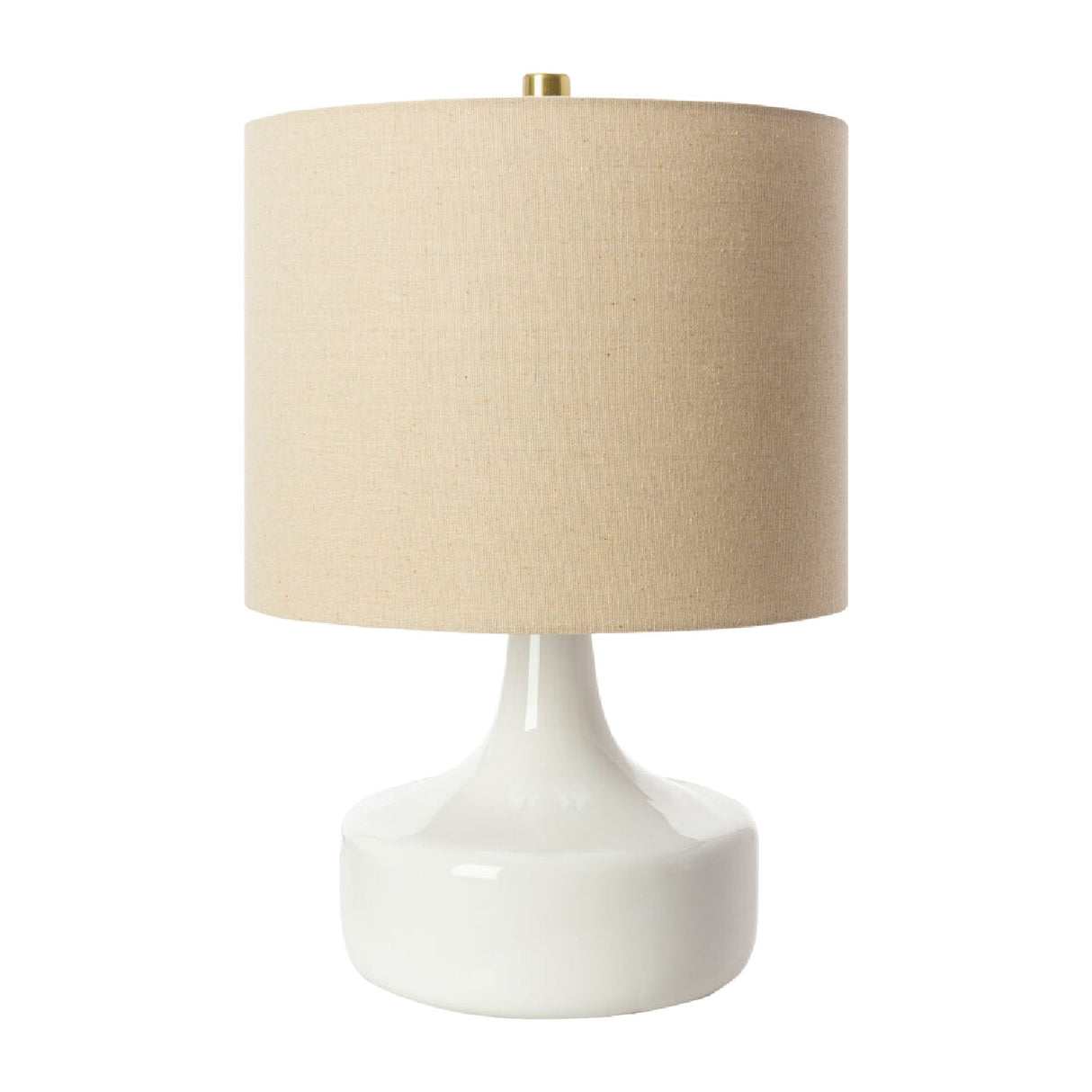Modern European furniture - Drum Linen Ceramic Table Lamp - www.oroa.com