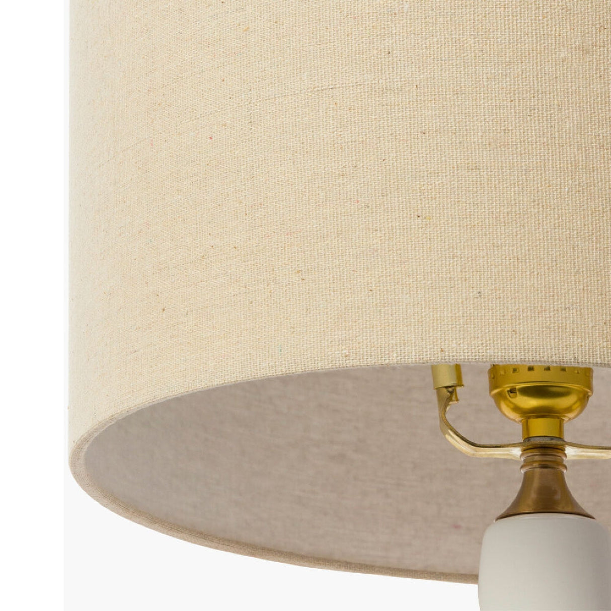 Modern European furniture - Drum Linen Ceramic Table Lamp - www.oroa.com