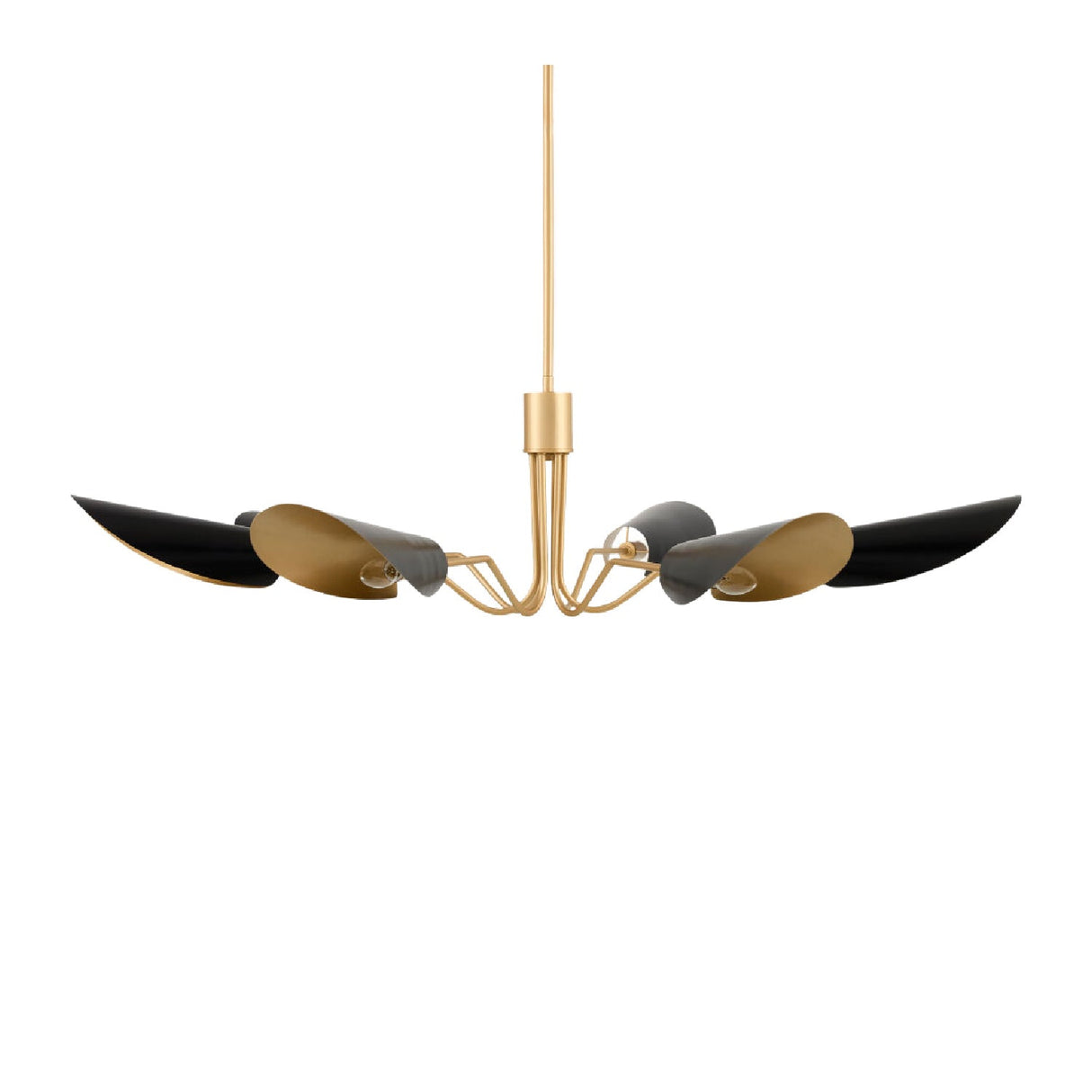 Modern European furniture - Black Metal Shades 6-Light Chandelier - www.oroa.com