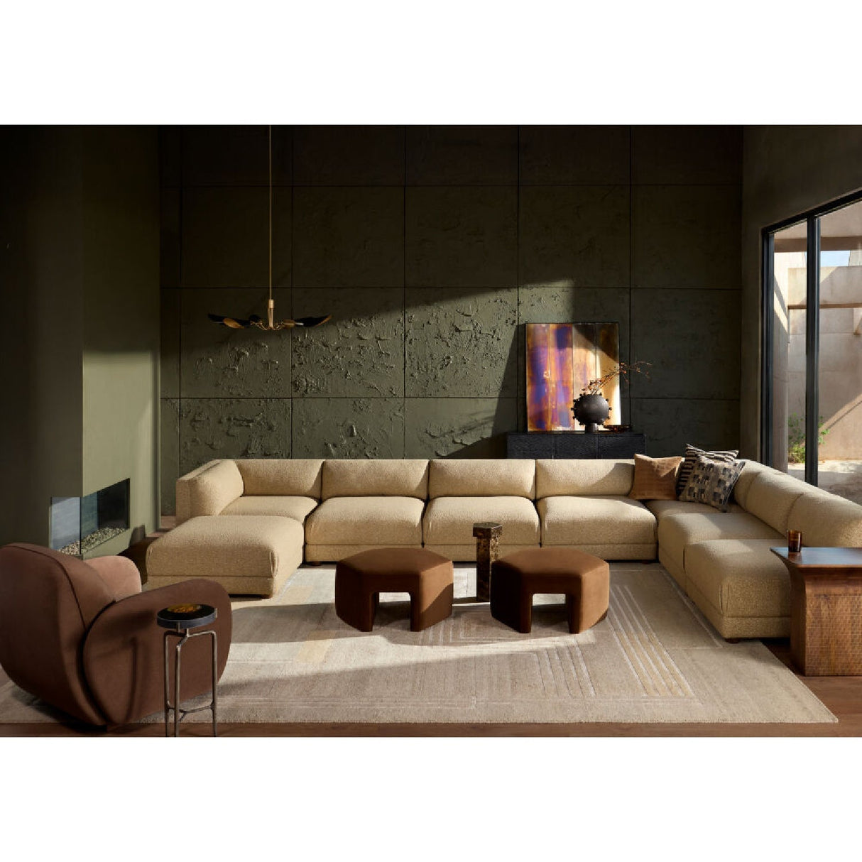 Modern European furniture - Black Metal Shades 6-Light Chandelier - www.oroa.com