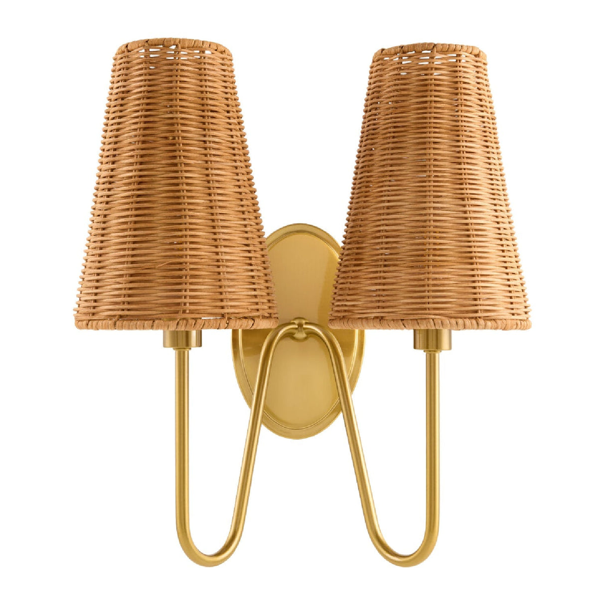 Modern European furniture - Rattan 2-Light Wall Lamp - www.oroa.com