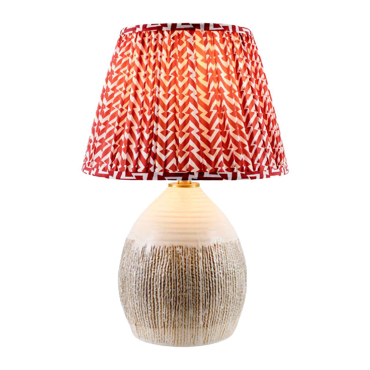 Modern European furniture - Red Patterned Fabric Table Lamp - www.oroa.com