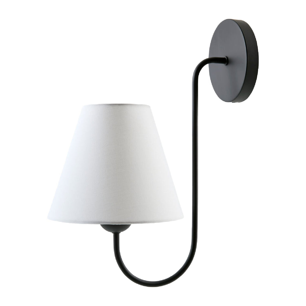 Modern European furniture - Linen Curved-Arm Wall Lamp - www.oroa.com