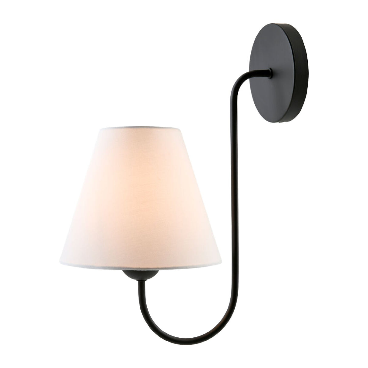Modern European furniture - Linen Curved-Arm Wall Lamp - www.oroa.com