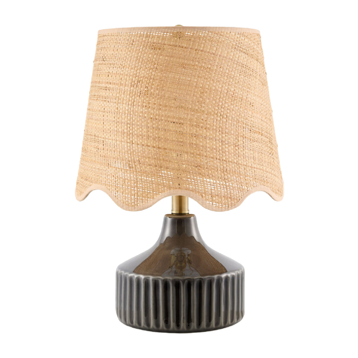 Modern European furniture - Scalloped Jute Table Lamp - www.oroa.com