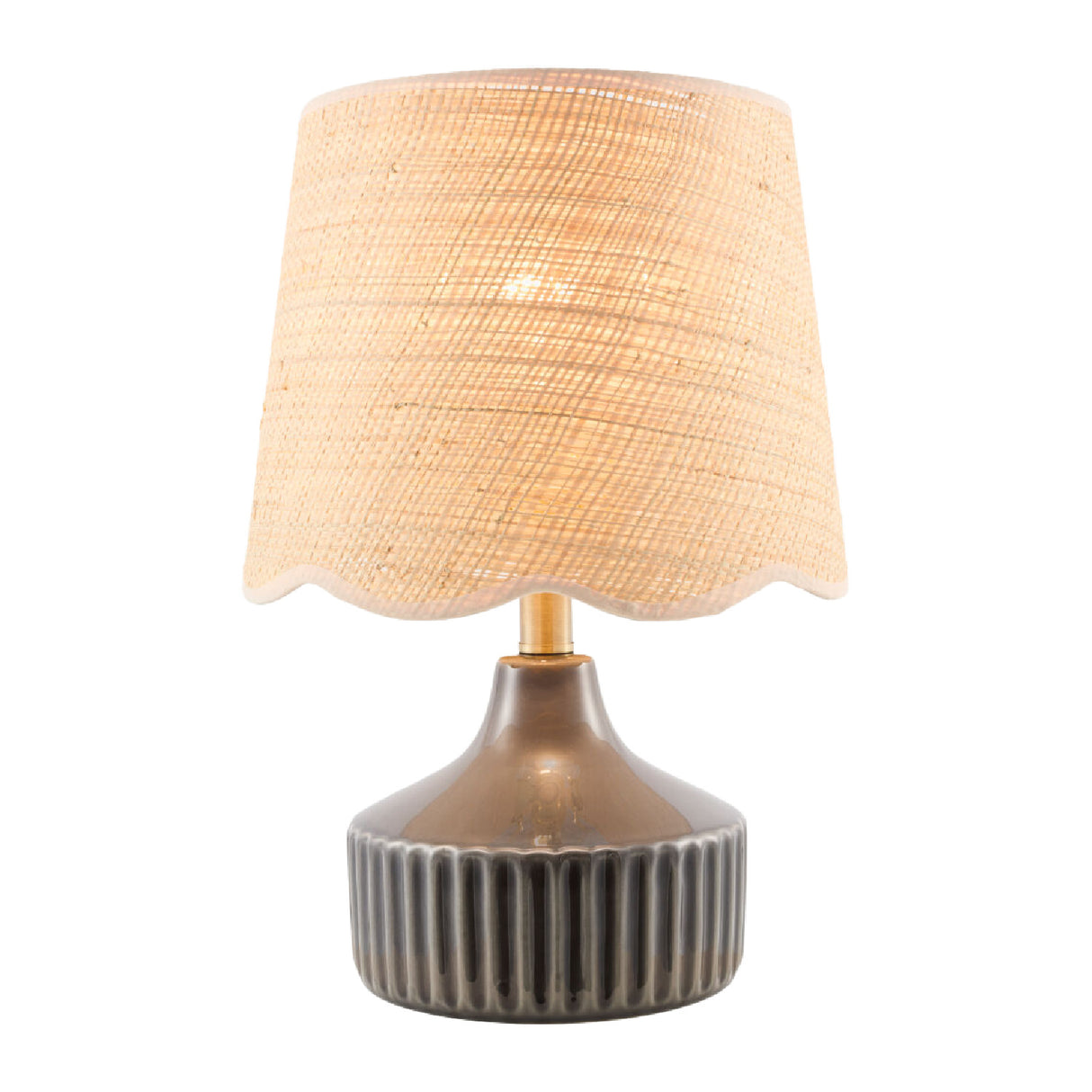 Modern European furniture - Scalloped Jute Table Lamp - www.oroa.com