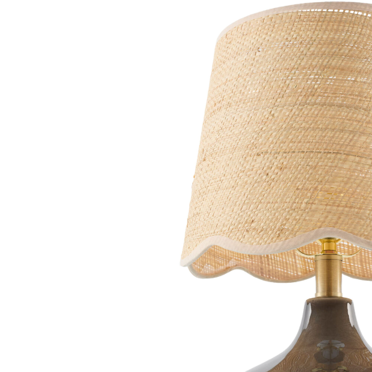 Modern European furniture - Scalloped Jute Table Lamp - www.oroa.com