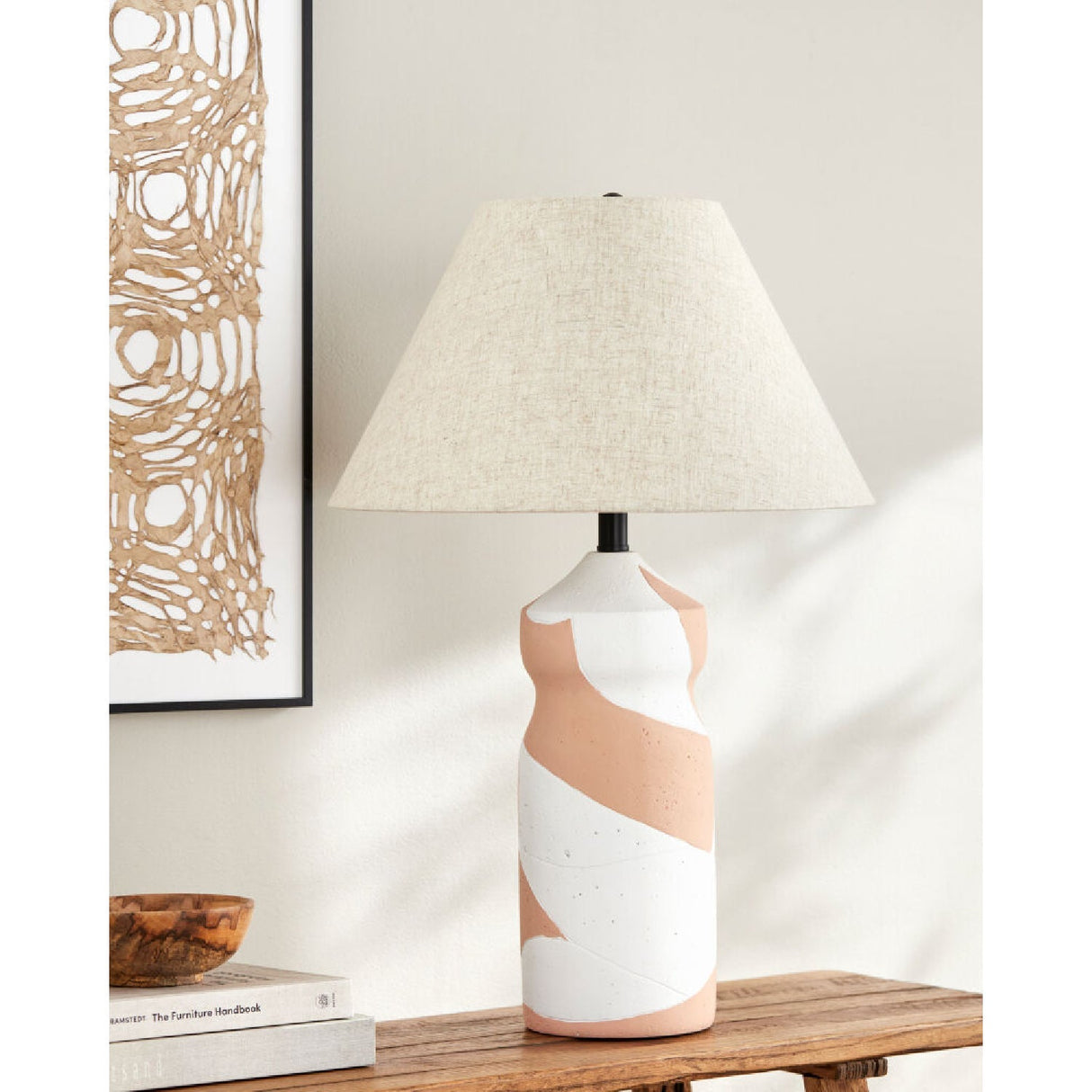 Modern European furniture - Painted Two-Toned Table Lamp - www.oroa.com