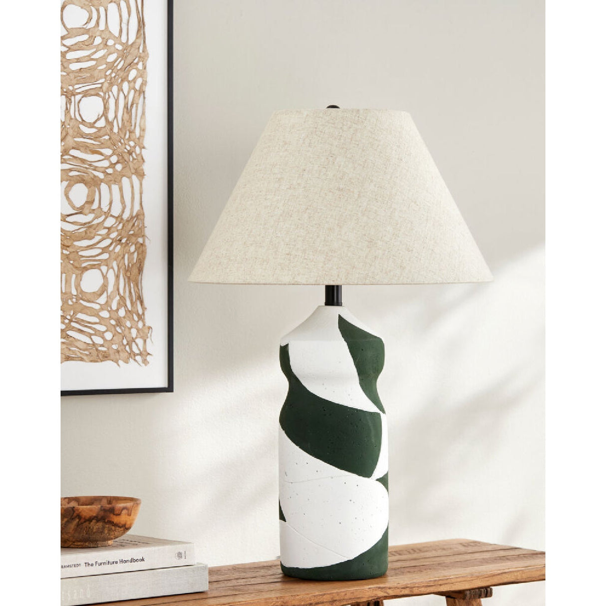 Modern European furniture - Painted Two-Toned Table Lamp - www.oroa.com