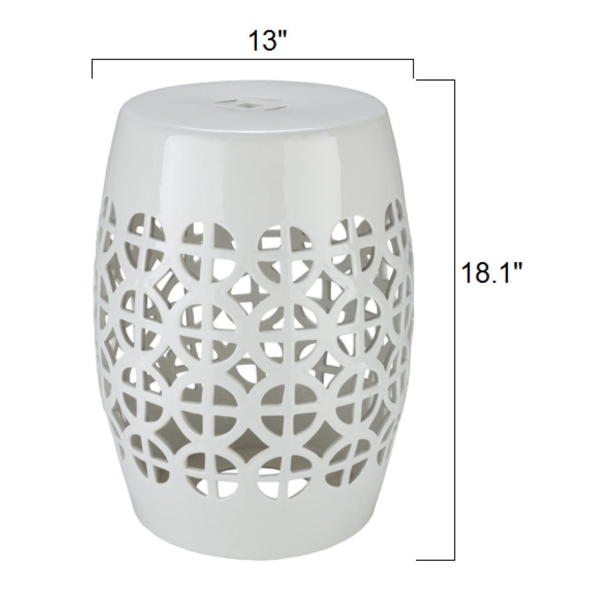 Modern European furniture - Openwork Ceramic Garden Stool - www.oroa.com