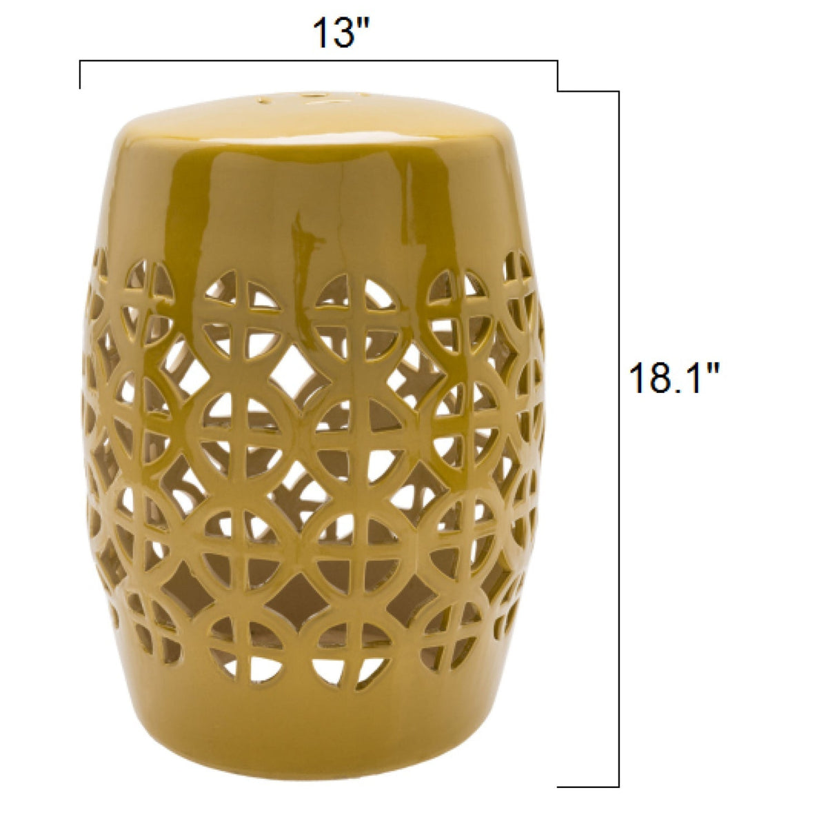 Modern European furniture - Openwork Ceramic Garden Stool - www.oroa.com
