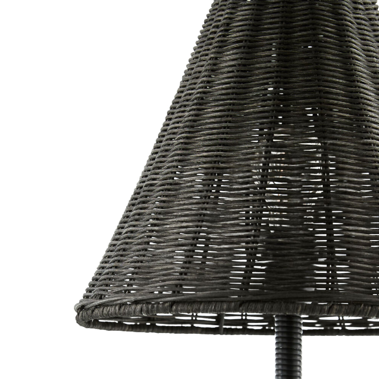 Modern European furniture - Black Rattan Accent Table Lamp - www.oroa.com