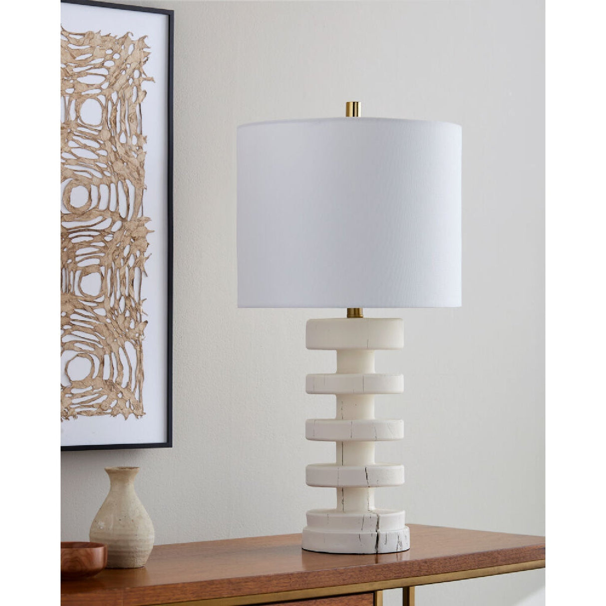 Modern European furniture - Layered Base Accent Table Lamp - www.oroa.com
