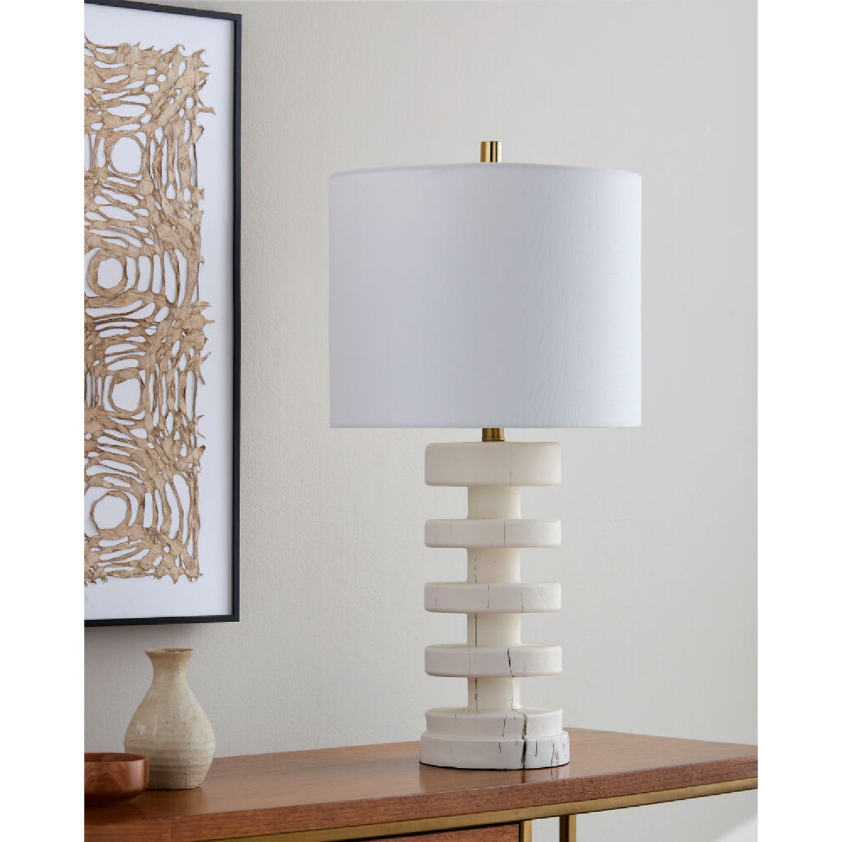 Modern European furniture - Layered Base Accent Table Lamp - www.oroa.com | Oroa.com