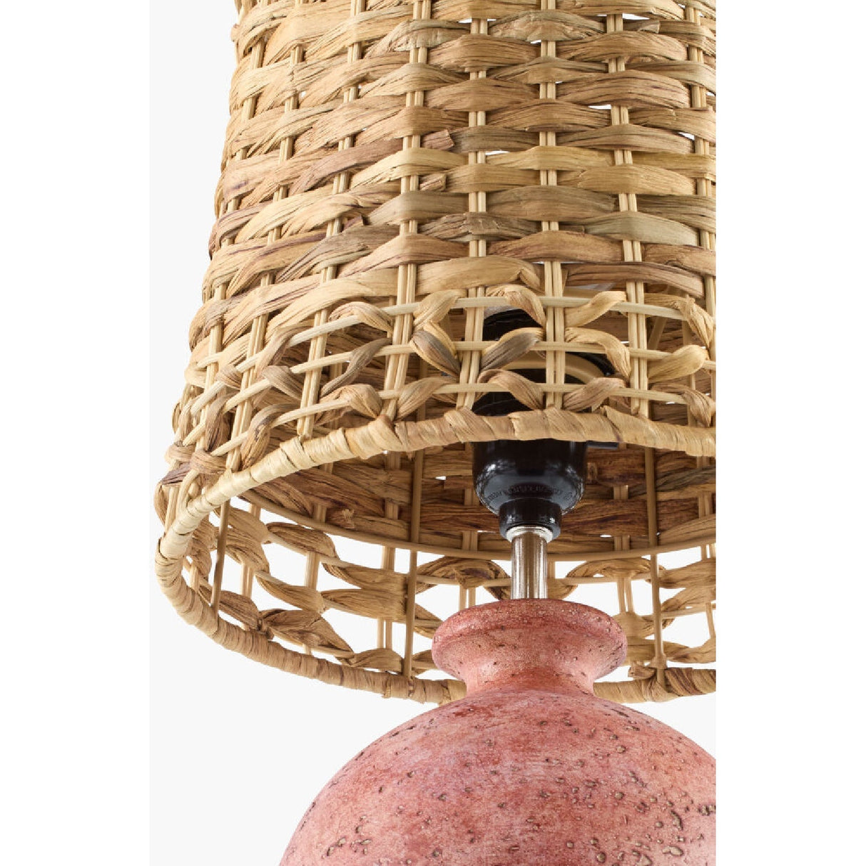 Modern European furniture - Cement Woven Seagrass Table Lamps (2) - www.oroa.com