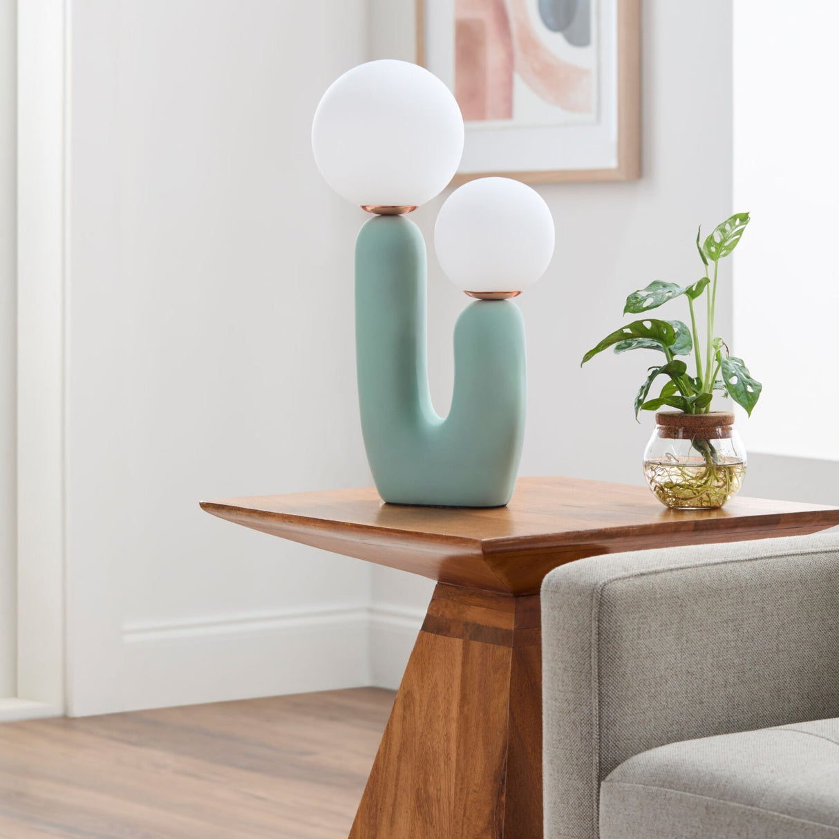 Modern European furniture - Double Round Glass Table Lamp S - www.oroa.com