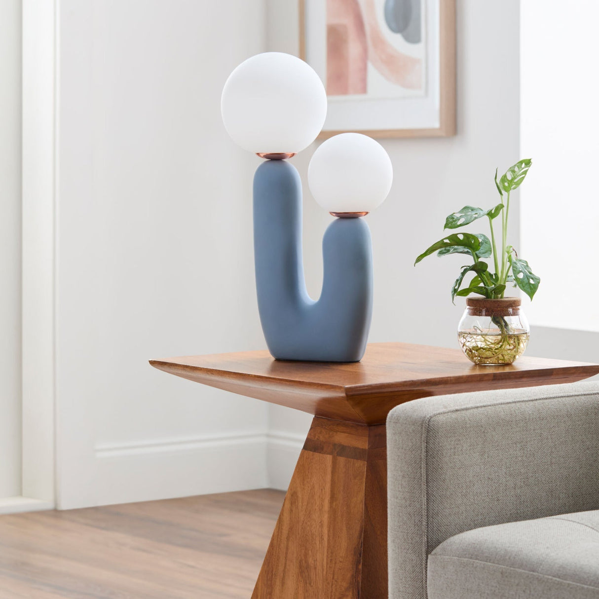 Modern European furniture - Double Round Glass Table Lamp S - www.oroa.com