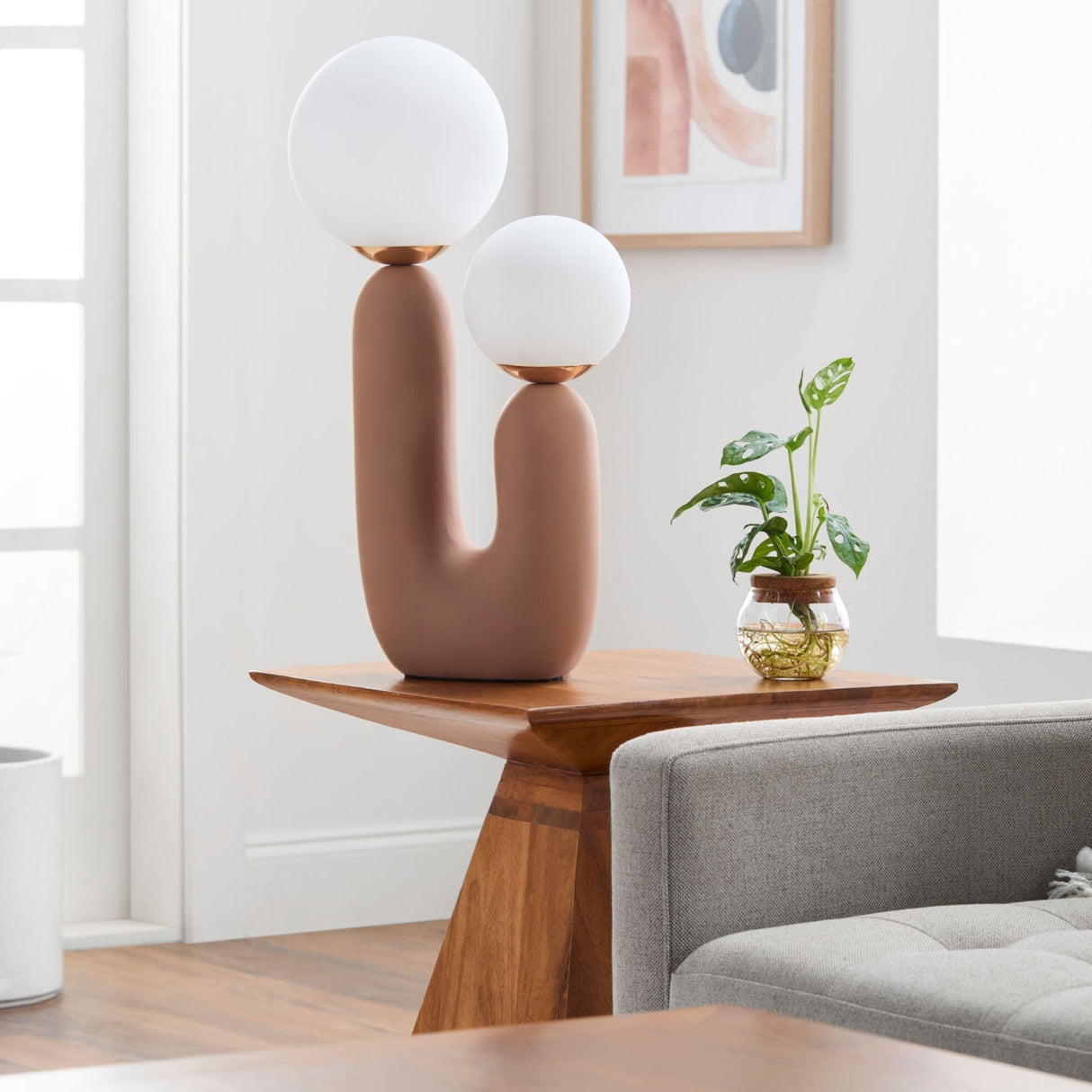 Modern European furniture - Double Round Glass Table Lamp L - www.oroa.com