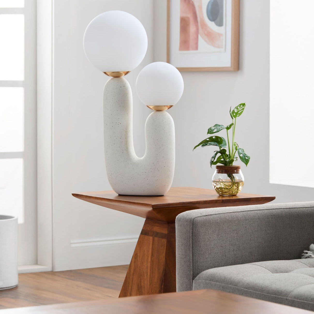 Modern European furniture - Double Round Glass Table Lamp L - www.oroa.com