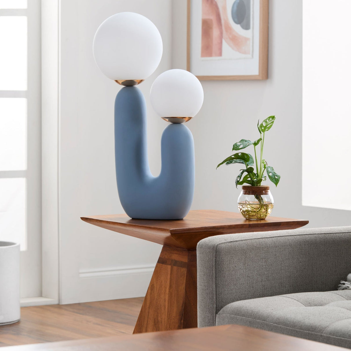 Modern European furniture - Double Round Glass Table Lamp L - www.oroa.com