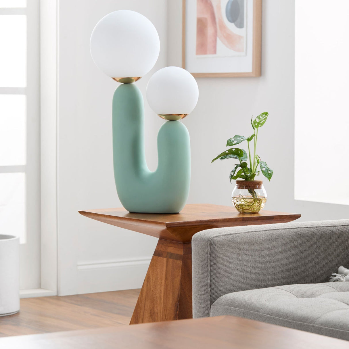 Modern European furniture - Double Round Glass Table Lamp L - www.oroa.com