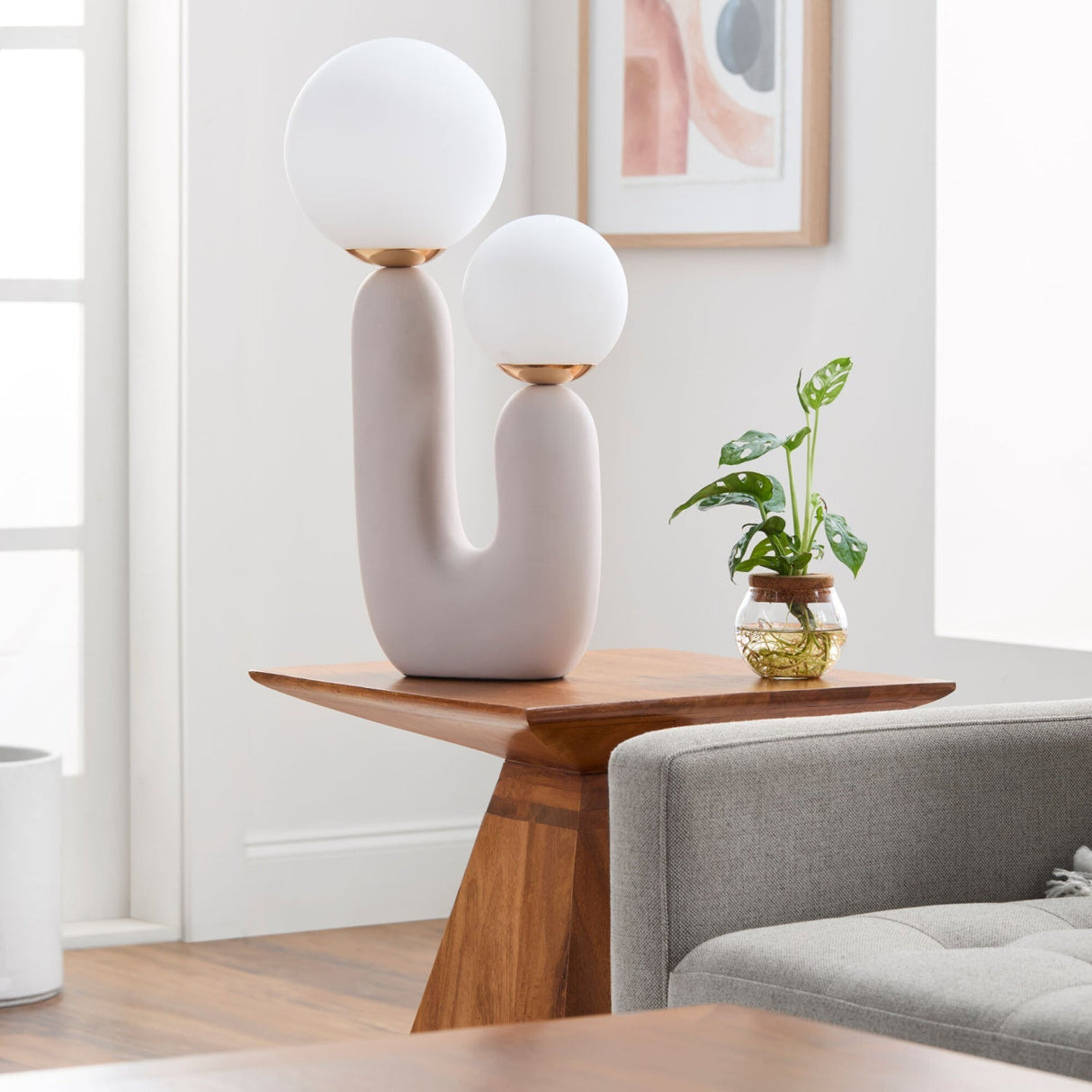 Modern European furniture - Double Round Glass Table Lamp L - www.oroa.com