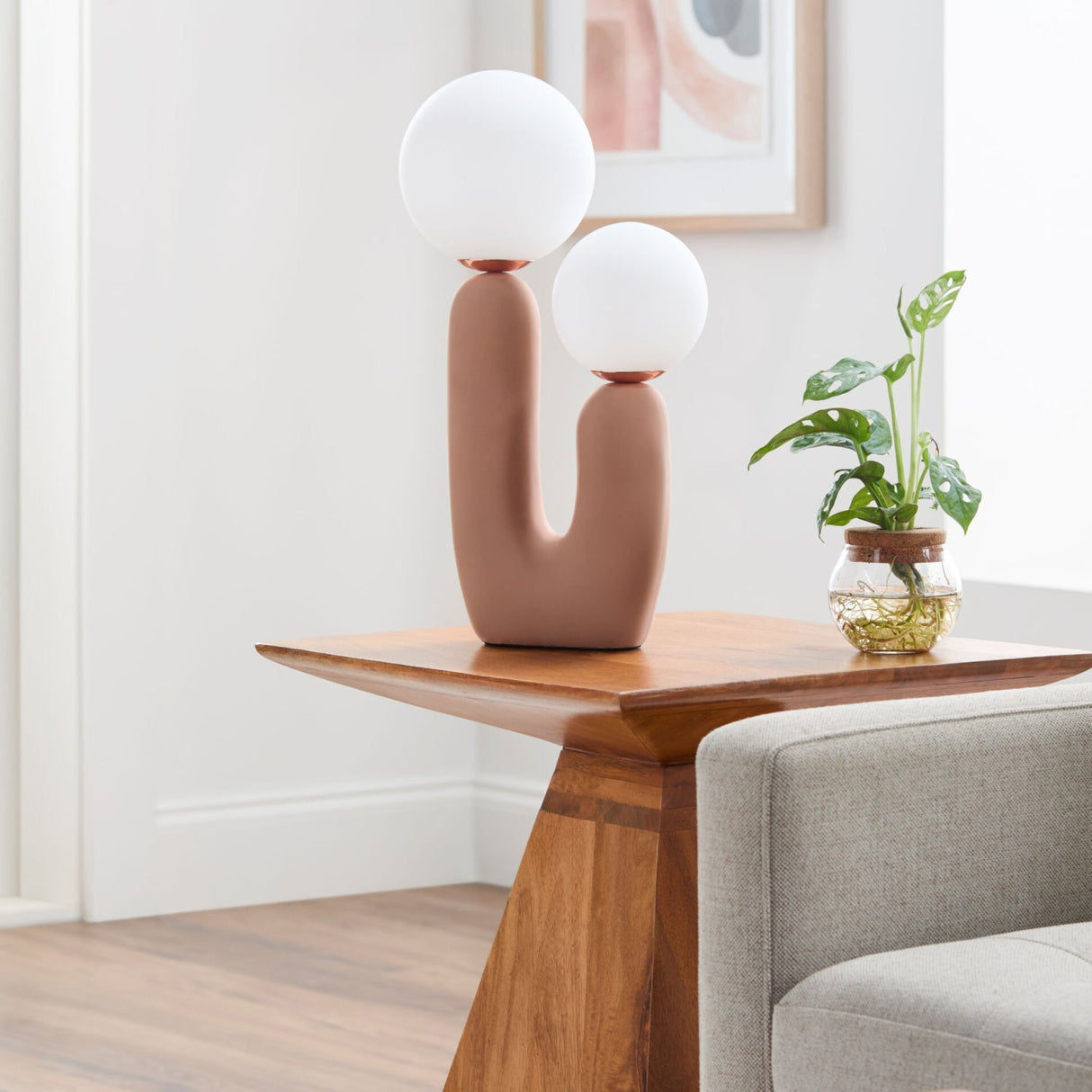 Modern European furniture - Double Round Glass Table Lamp S - www.oroa.com